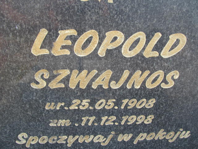 Leopold Szwajnos  1908 Miętustwo - Grobonet - Wyszukiwarka osób pochowanych