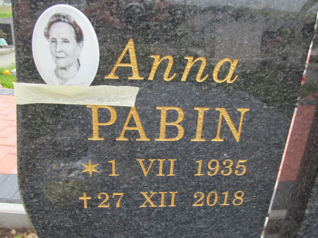 Anna Pabin 1935 Miętustwo - Grobonet - Wyszukiwarka osób pochowanych