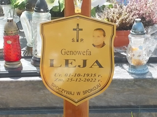 Genowefa Leja 1935 Miętustwo - Grobonet - Wyszukiwarka osób pochowanych