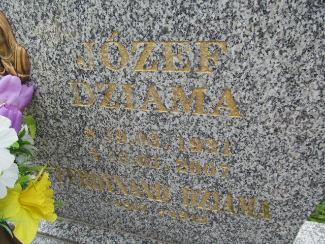 Józef Dziama 1931 Miętustwo - Grobonet - Wyszukiwarka osób pochowanych