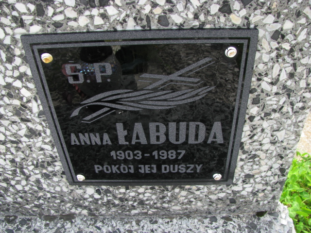 Anna Łabuda 1903 Miętustwo - Grobonet - Wyszukiwarka osób pochowanych