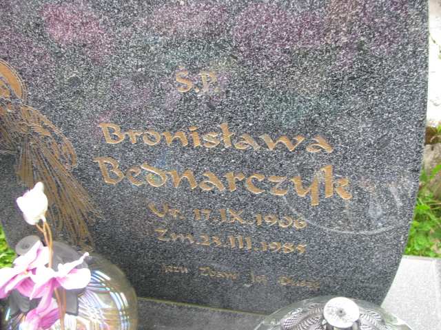 Bronisława Bednarczyk 1906 Miętustwo - Grobonet - Wyszukiwarka osób pochowanych