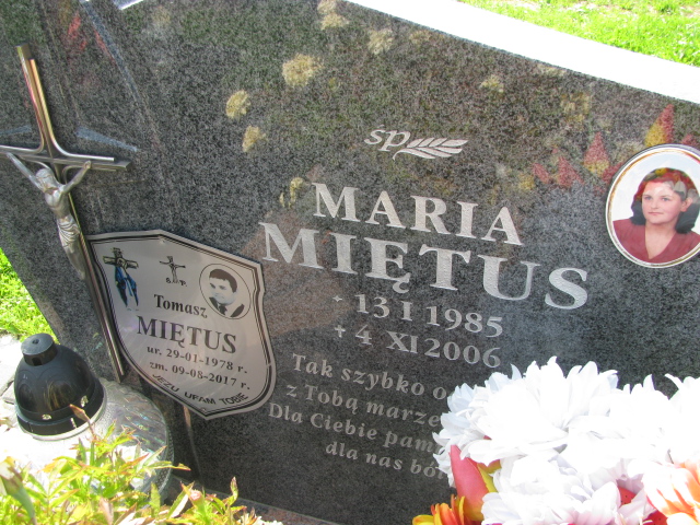 Maria Katarzyna Miętus 1985 Miętustwo - Grobonet - Wyszukiwarka osób pochowanych